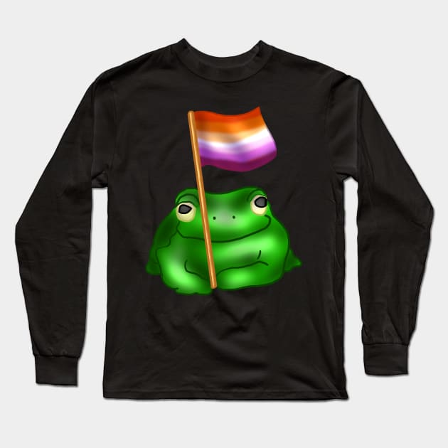 WLW LGBTQ Frog Long Sleeve T-Shirt by YouAreValid